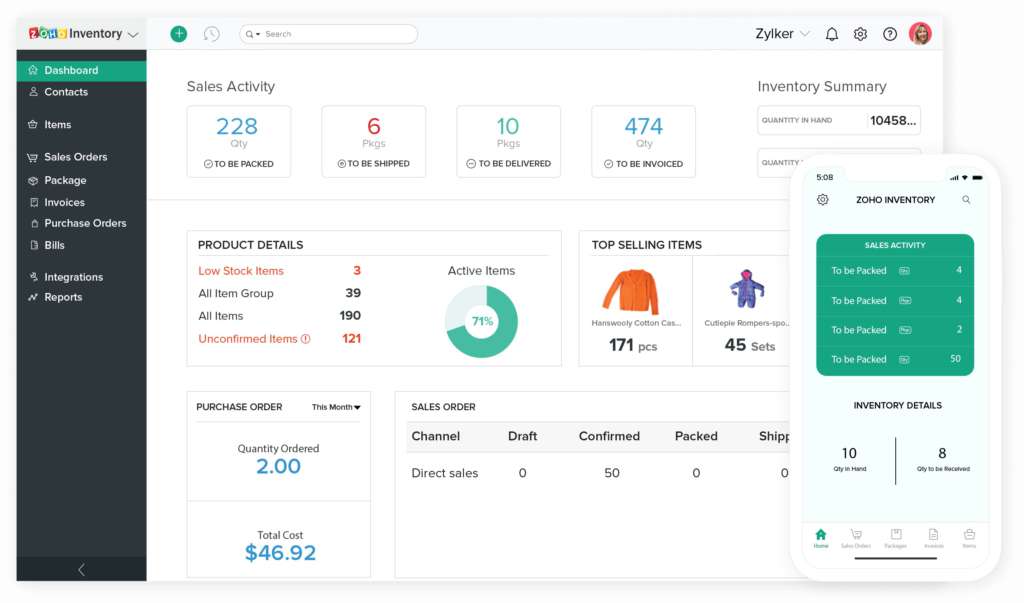 Zoho inventory